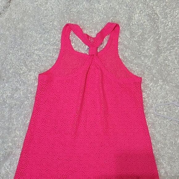 Bright pink dye cut cover up - Picture 2 of 2